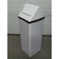 Frost Large 28 Gallon White Waste Receptacle Garbage Can Bin